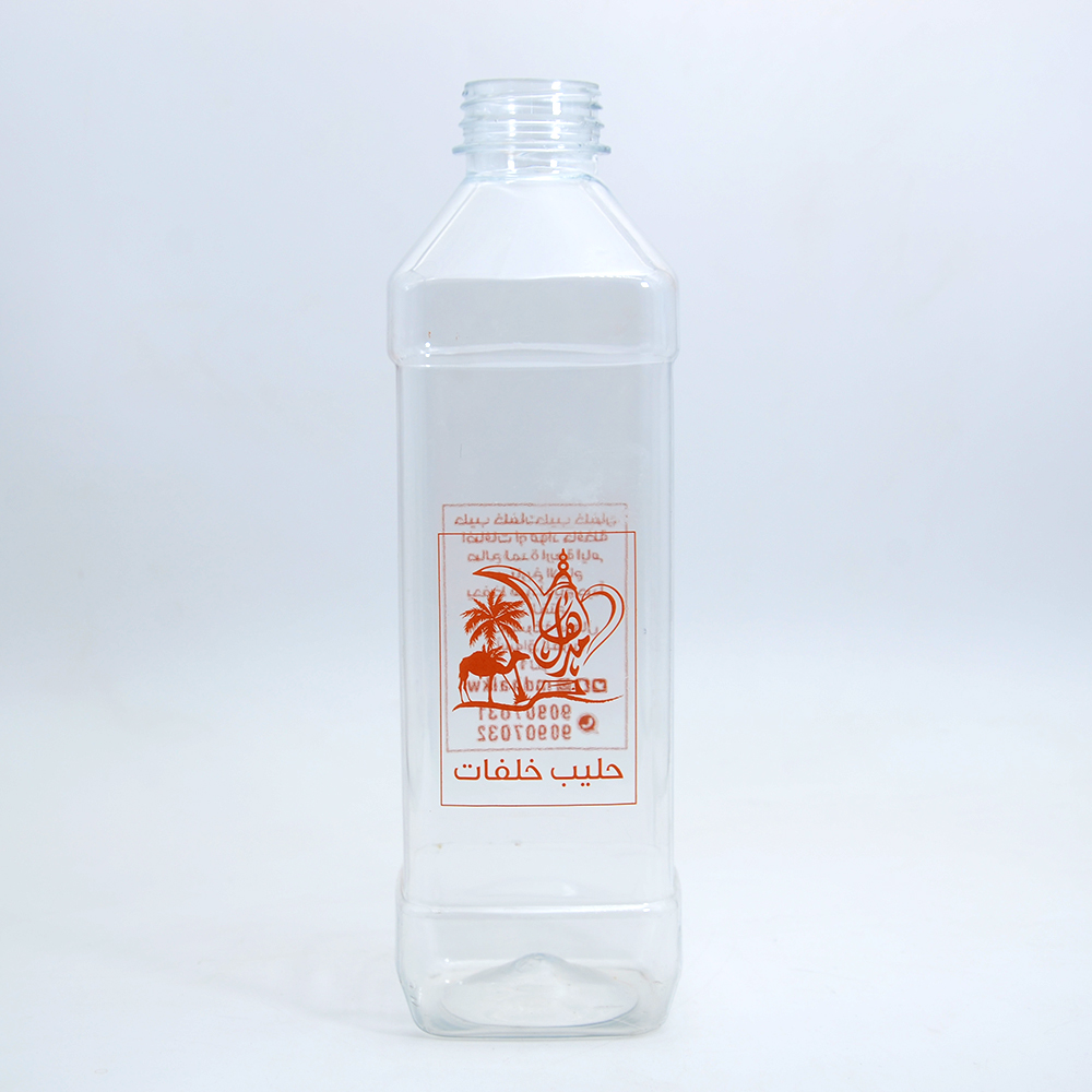 500ml Square Plastic water Bottle PET Beverage Cold Drink Bottles with black white cap aluminum lid liquid juice container