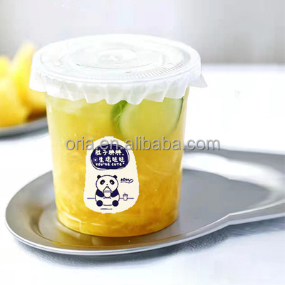 LOGO custom printed drinking juice boba tea milk cold drink PET transparent 16 oz bubble tea cup plastic cup