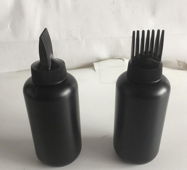 150ml hair oil comb bottle hair gel comb bottle hair dye bottle with comb coloring brush applicator
