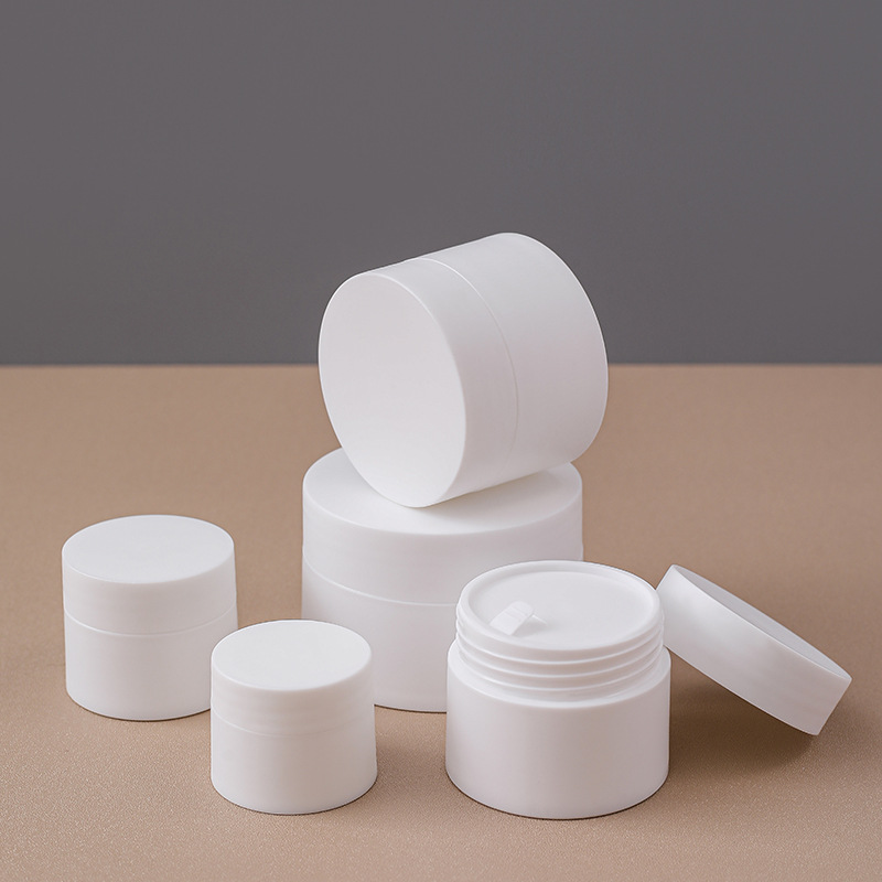 5g-150g Empty White Pink Blue Luxury Double Wall Frosted PP Plastic Cream Jars plastic eye cream