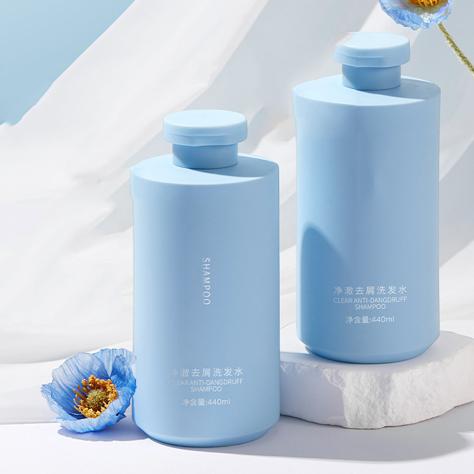 250ml 10oz 15oz 16oz 24oz Matte Squeeze Shampoo Bottle with Flip Cover and Pump PE Soft Touch Baby Wash Packaging Container