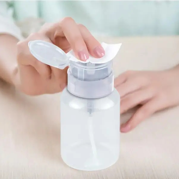 60ml 80ml 100ml 120ml Nail Polish Remover Bottle 150ml Push Down Pump Dispenser Makeup Remover oil Bottle 200ml 300ml 400ml