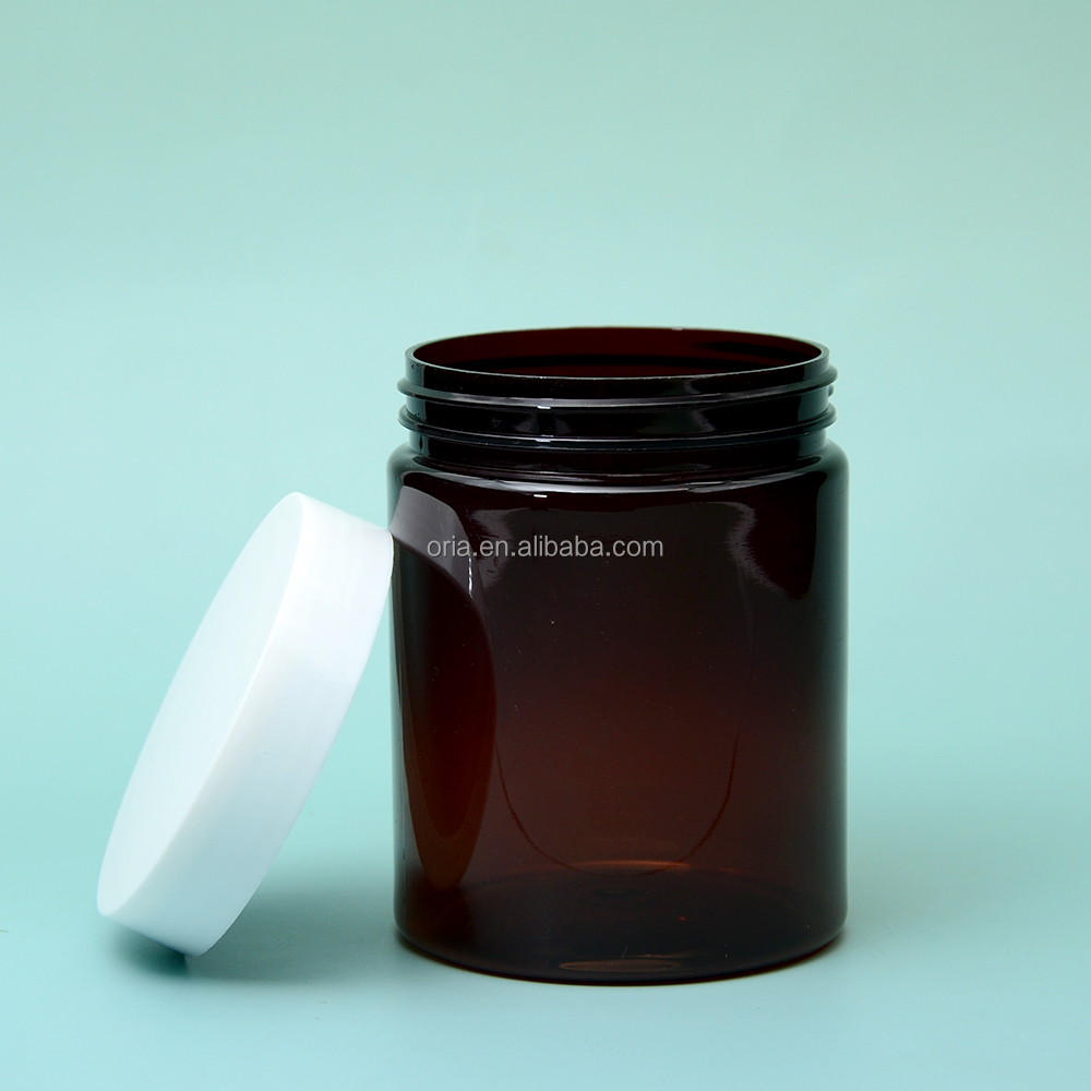 Luxury 80ml 120ml 150ml amber plastic pill medicine bottle pharmaceutical capsule container jar health care supplement jars