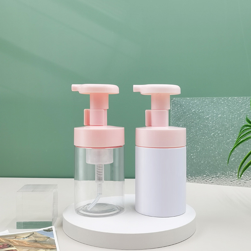 150ml 200ml Color matte frosted foam pump bottle face wash cleanser custom foaming pump mousse bottle 500ml foam bottle pet