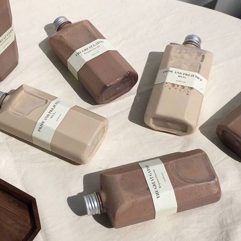 300ml 500ml 10oz/16oz pet plastic drinking container milktea plastic bottle juice plastic bottle