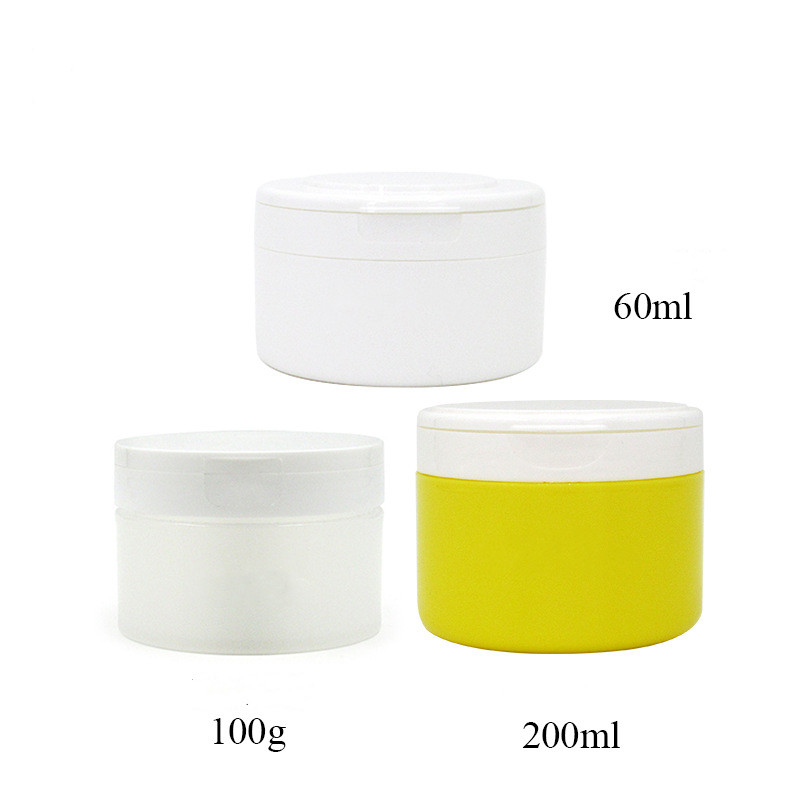 60g100g 200g Round Frosted Plastic Bottle Tooth Powder Plastic Jar with Flip Cap Spoon Empty Sifter Cosmetic Packaging Container