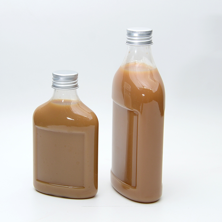 Aluminum Cap Wine Bottle Juice Liquor Bottle Plastic With Label 250ml 350ml 500ml Cold Brew Coffee Drinks Beverage Bottle 16 oz