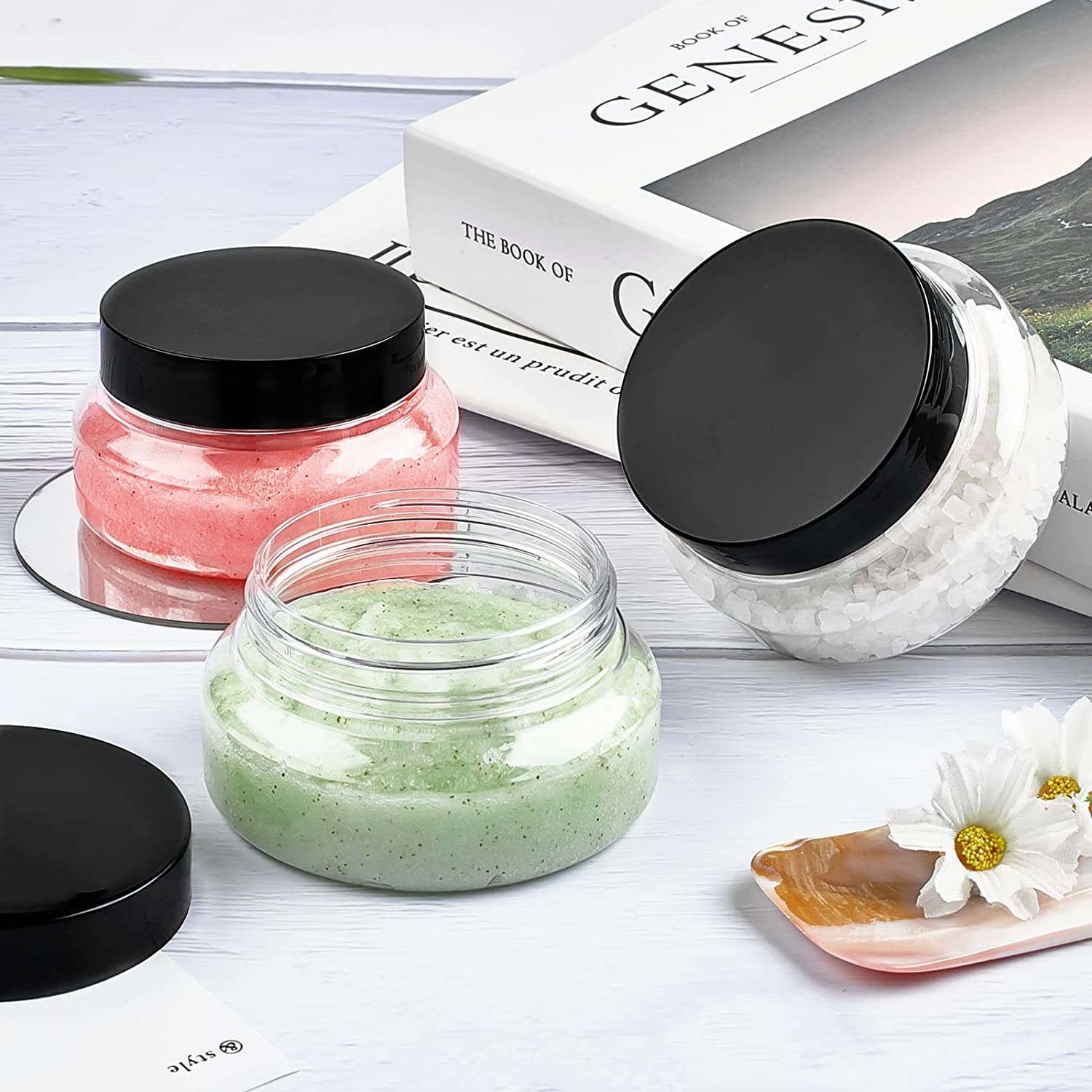 Factory 250ml hair mask Jar 200ml PET bottle 16oz plastic Mud face mask bottle Round Vaseline 300ml cream bottle