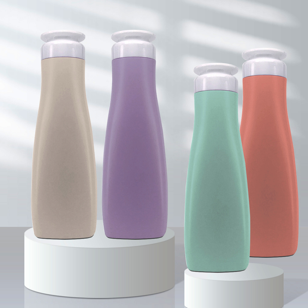 Unique New Color 300ml 500ml pe shampoo bottle Flip Cap Lotion Squeeze Bottle Matte Body Wash Shower Gel Dispenser Bottle