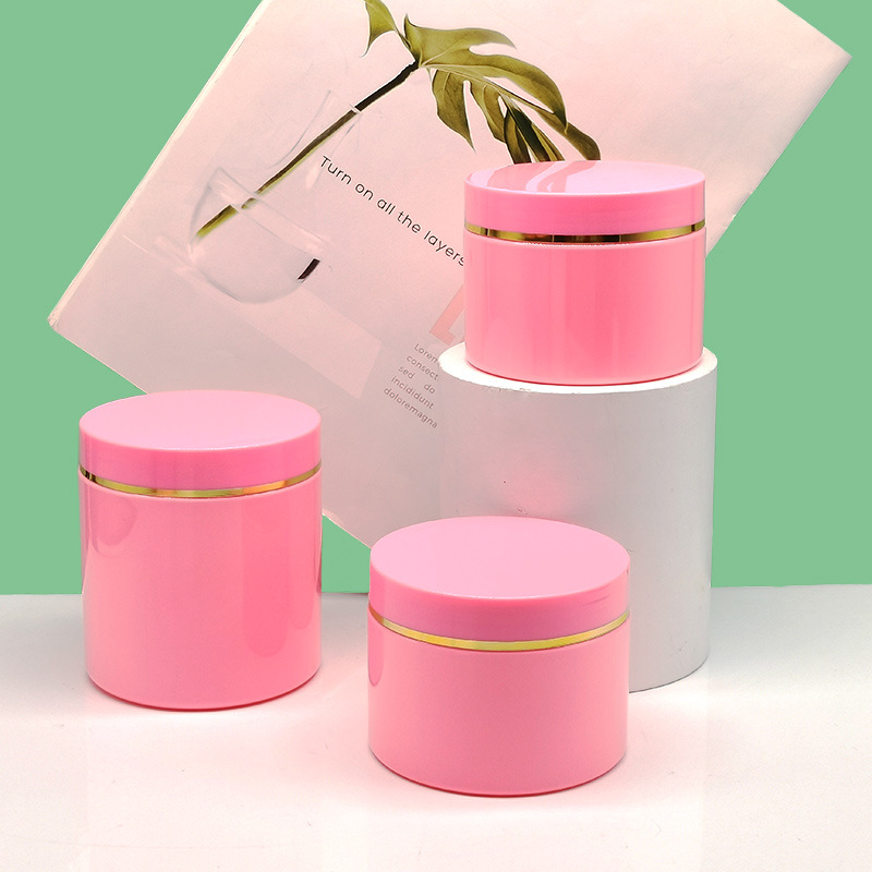 300ml 500ml Plastic Cream Jar  Pink Face Cream Cosmetic Packaging Cosmetics Packaging