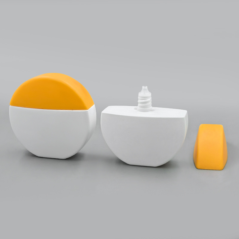 New 50ml PE Sunscreen Tube Bottle With Screw Cap Bold Colors Round BB Cream Skin Care Hand Lotion Serum Oil Squeeze Bottle 50g