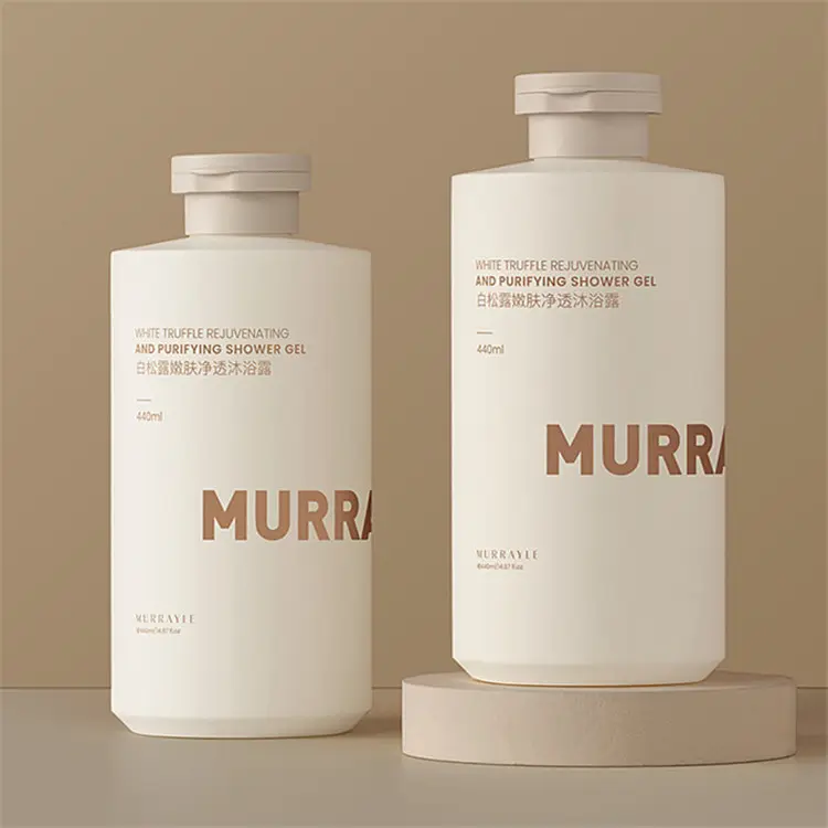 Custom Luxury Soft Touch 300ml 500ml Frosted Shampoo Body Scrub Plastic Packaging Tubes Baby Body Wash Bottle with Lotion Pump