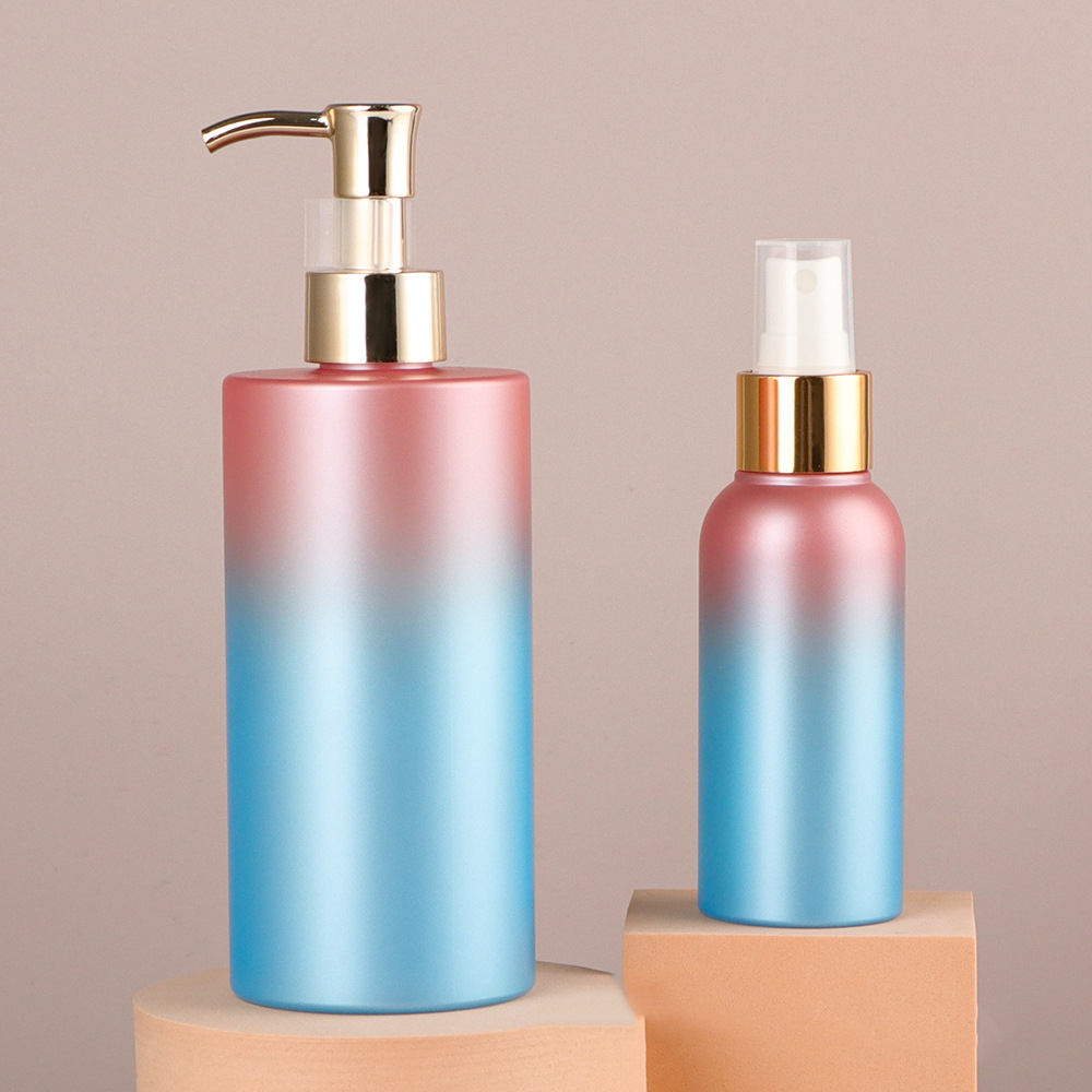 Plastic Lotion Bottles with Black & White Pumps 16 oz Leak Proof Empty Clear hand sanitizing bottle 500ml 250ml 8oz