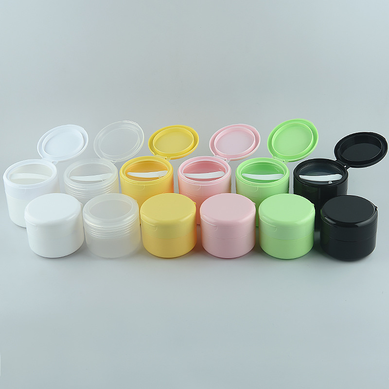 30g 50g 80g 100g 200g Empty PP Plastic Tooth Powder Jar with Big Sifter 2oz Hair Loose Tooth Powder Container with Flip Top Lid