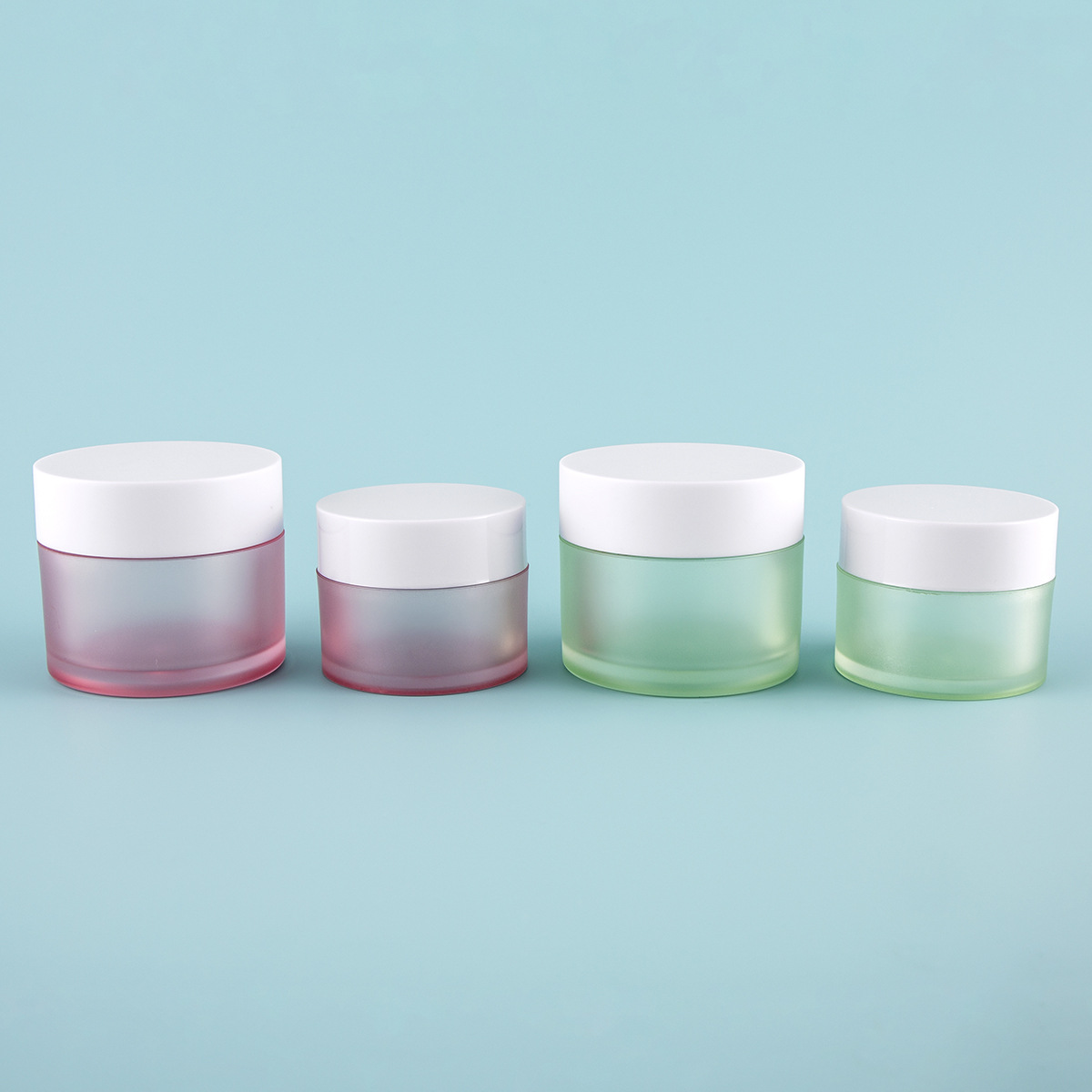 1oz 2oz 4oz 6oz 8oz PETG Cosmetic Container Matte Double Wall Clear Plastic Butter Can Colorful Packing Skincare Cream Jar