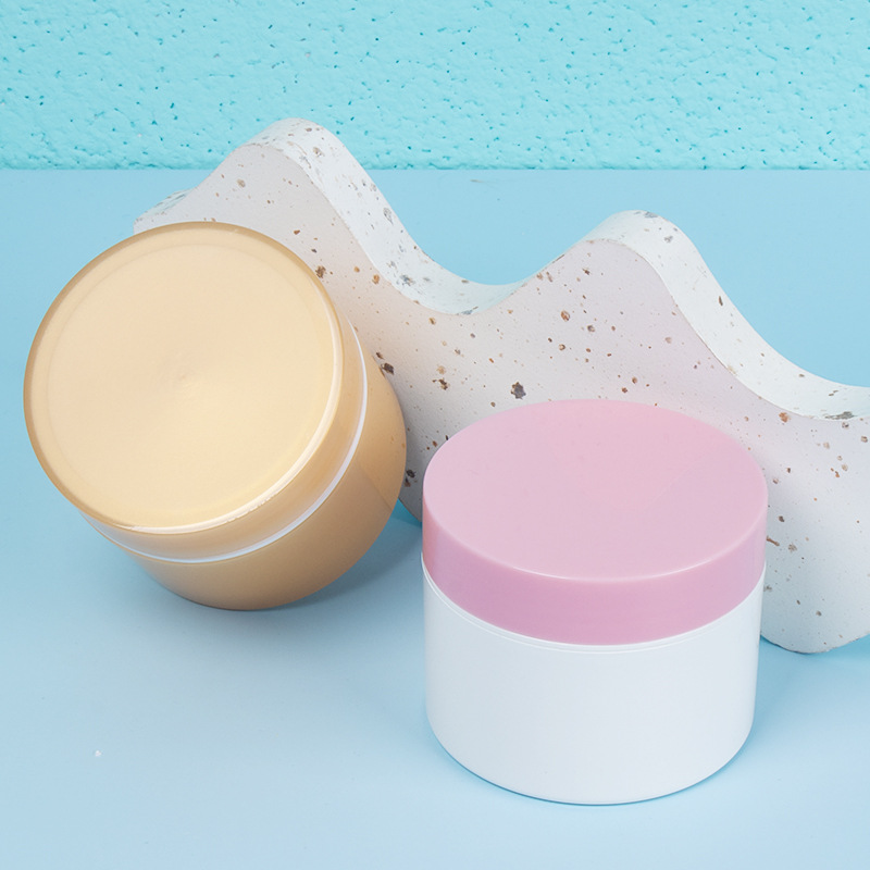 200g  Double Wall plastic Frosted cream Jar with Screw Cap  wide mouth cosmetic plastic jars face mask container