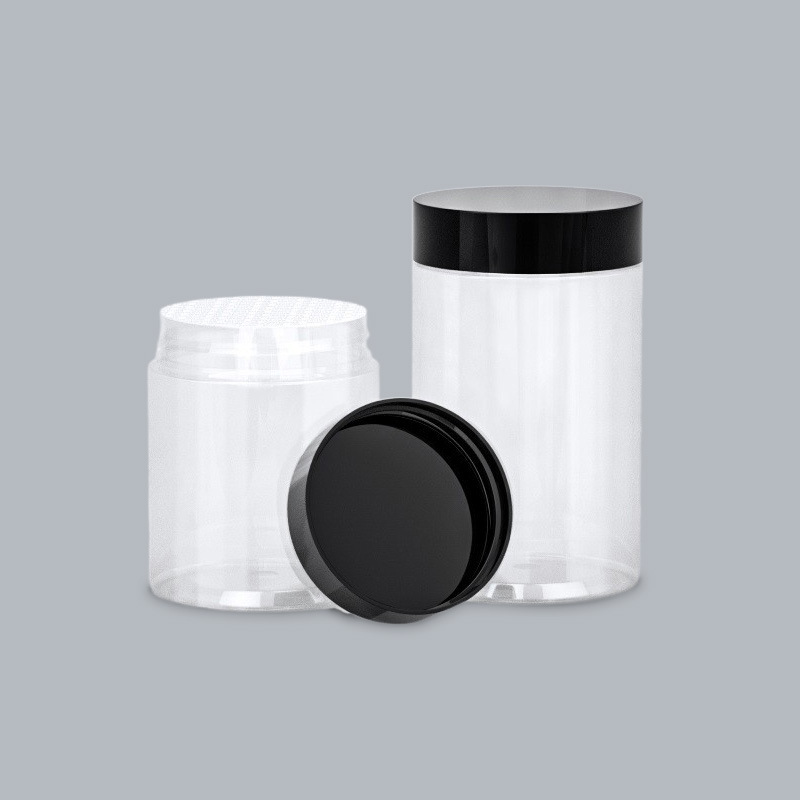 100/200/300/500ml Wide Mouth transparent PET Plastic jar for food packaging Food Storage Plastic Containers Salad Jar