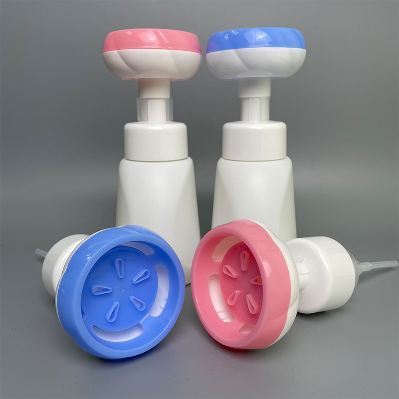 250ml 300ml White Flower Shape Paw Shape Foam Pump Bottle Blue Soap hand sanitizer Facial Cleanser shower gel foaming dispenser