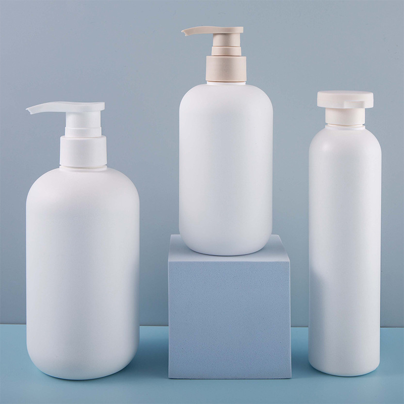 250ml 300ml 500ml PET Plastic White Green Black Soft Touch Matte HDPE Lotion Pump Bottle Flip Cap Shampoo Body Wash Bottle