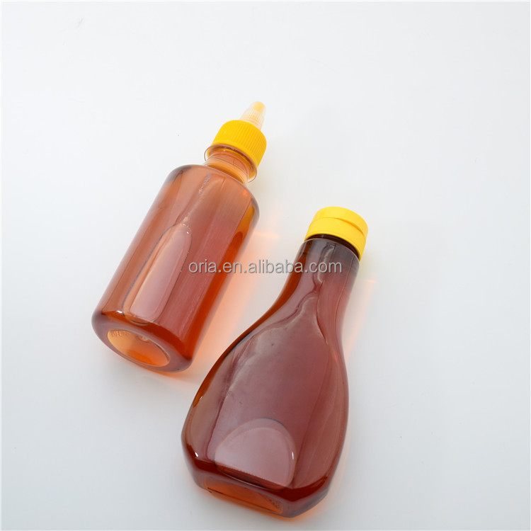 PET Squeeze Bottles Natural Round Plastic Bottles with Twist Top for hair die, Clarifying Scalp Serum, ink, ketchup