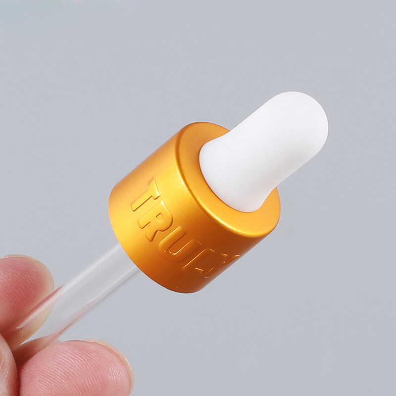 Dropper Cap with logo label Calibrated pipette Measured Marked 1ml Glass Graduated Pipette For glass dropper bottle 18 24mm