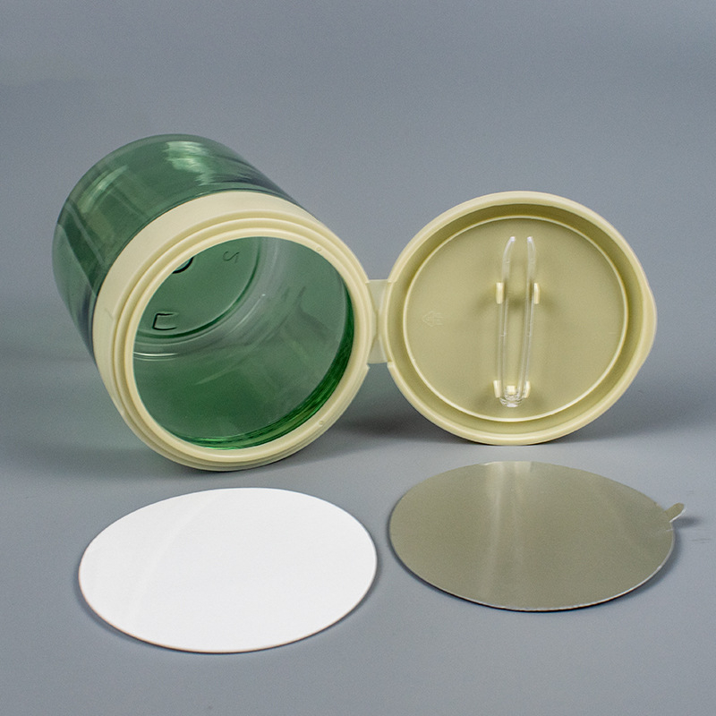 Flip Lid Plastic Jars With Spoon Clip Induction Seal Face Cream Body Butter Scrub Jar 150g 250g 300g 500g 4 8 oz 10oz 12oz 16oz