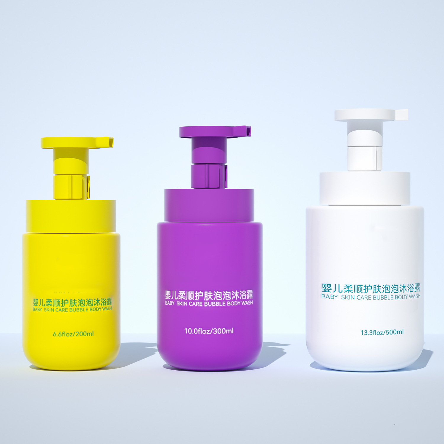 Pink Color 100ml 200ml 300ml foam bottle 250ml 500ml mousse foaming pump bottle square foam bottle pump with silicone brush