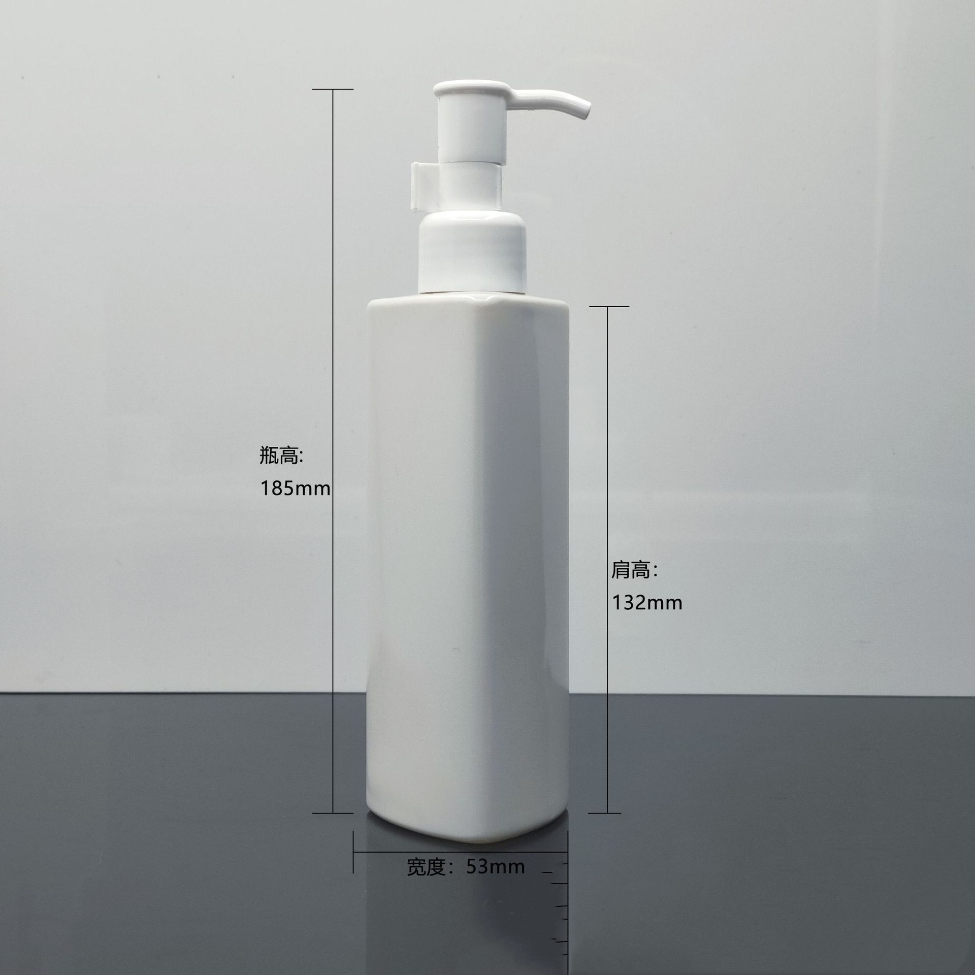 Unique Triangular makeup remover oil bottle 180ml pet plastic Oil pump bottle baby Skin care face wash cleanser shampoo bottle