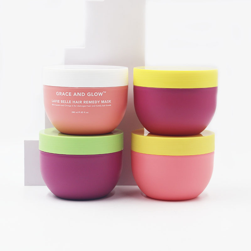 bowl jar cosmetic 500ml 300ml 250ml 150ml envase cuenco hair carw mask cream bowl container bowl shaped body butter jars