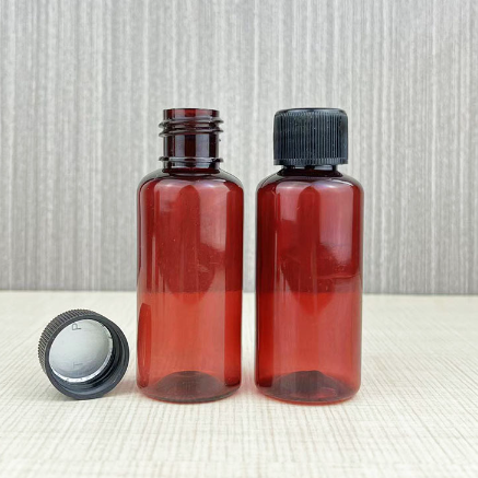 Cosmetic Packaging Empty Plastic Food Grade Syrup Bottles For Liquid with Screw Lids