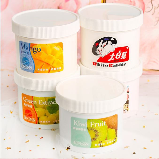 250ml Slime Container Box With Macaron Color Lids Plastic Clear Storage Box For Fluffy Cloud Clear Crystal Slime