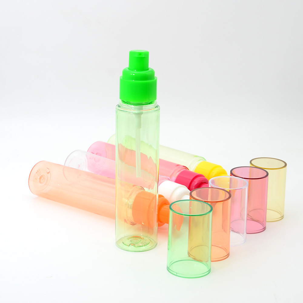 30ml 80ml Red Green colorful Plastic Spray Bottles Round Lotion pump Bottle Fine Mist Sprayer cosmetic oil skin care package