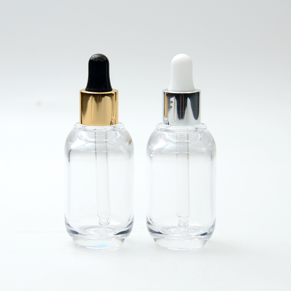 Thick Wall  PET PETG15ml 30ml 50ml 60ml Flat Shoulder Amber Green Hair Oil Serum Plastic Dropper Bottle Essential Oil bottles