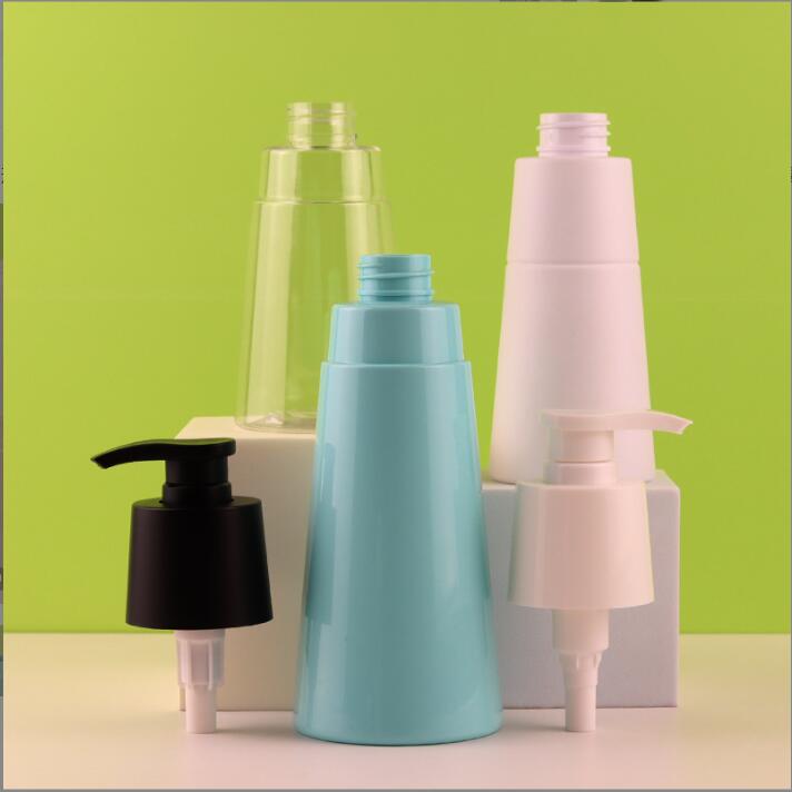 250ml 500ml plastic Conical pump bottle Body Wash Lotion Face Wash Bottle For Men Cosmetics Packing