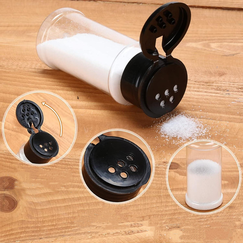 Food Grade 8oz Plastic Empty Spice Bottles Seasoning Containers with Shaker Lids