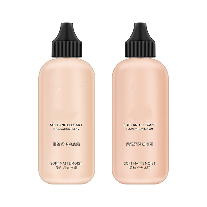 Luxury Mini Liquid Foundation Bottle 30ml 100ml PET Plastic Tube Squeeze Container Empty Foundation Dropper Bottle with Box Logo