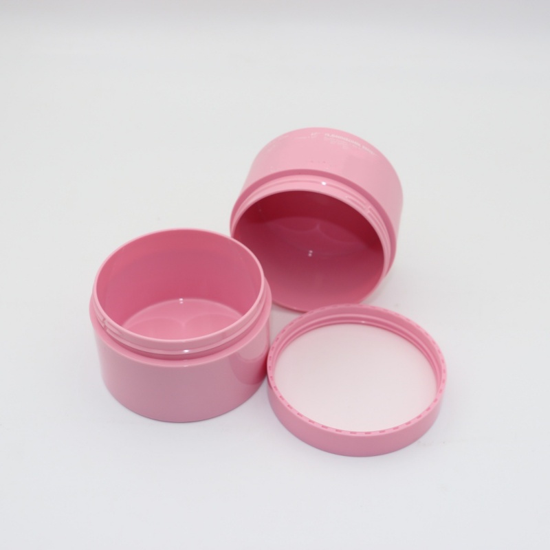 4oz 8oz 16oz Wide Mouth Round Frosted PP Pink Jars for Skin Care 100g Cosmetic Packaging Cream Containers Pink Loose Powder Jar