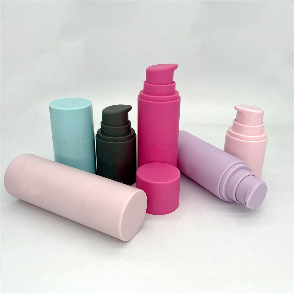 Customize 15ml 30ml 50ml 100ml Plastic Frosted Vacuum Airless Pump Bottle Cosmetic Face Lotion Bottle