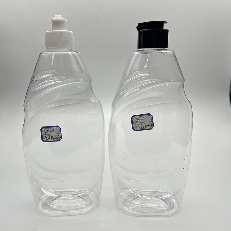 Plastic Liquid Dish Soap Bottle 10oz 300ml 500ml 16oz Clear Floor Cleaner Dishwashing Bottle Cleaner Kitchen Container Packaging