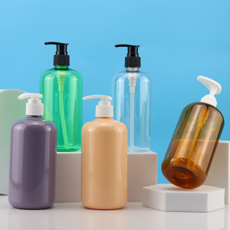 plastic empty shampoo bottles with pump cover oval plastic bottle shampoo hair shampoo flip top bottles 500ml