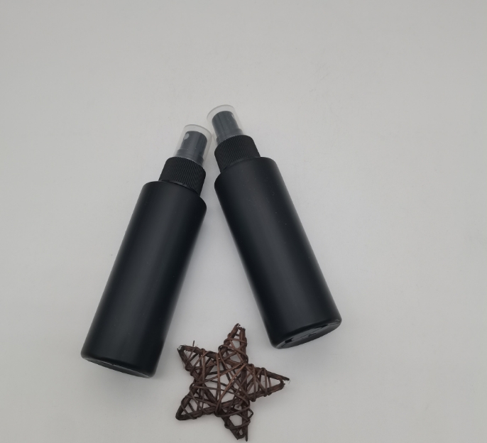 120ml 250ml Empty PE Cylindrical Plastic Black Matte Trigger Spray 8 oz Spray Bottle With Black Trigger Sprayer