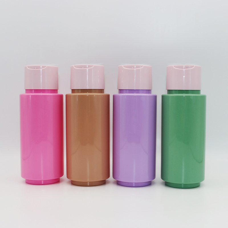 Plastic Shampoo Bottle 300ml 350ml 500ml Conditioner Shower Gel Packaging PET Press Lid Green Pink Clear Body Lotion Pump Bottle