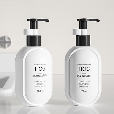 Luxury Elliptical Transparent Frosted Toner Bottle Cleansing Oil Bottle 200ml Bonding Hair Oil Face Wash Pump Bottle