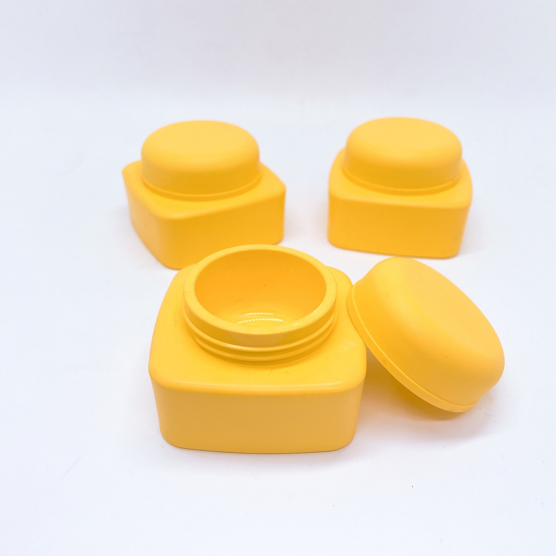 plastic jar for nail gel nail glue 5g 10g 20g 30g 50g PP jar Square plastic Jars with lids for cosmetics face cream serum