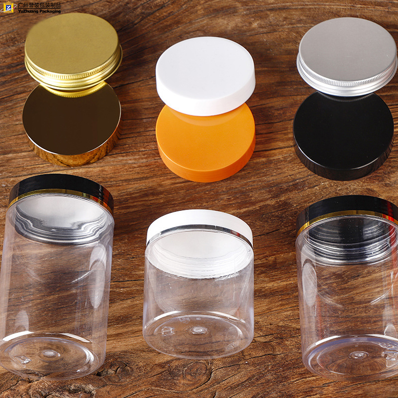 30ml 50ml 60ml Clear PET plastic jars Wide Mouth Food Grade Peanut Butter transparent Plastic Jars with Lids