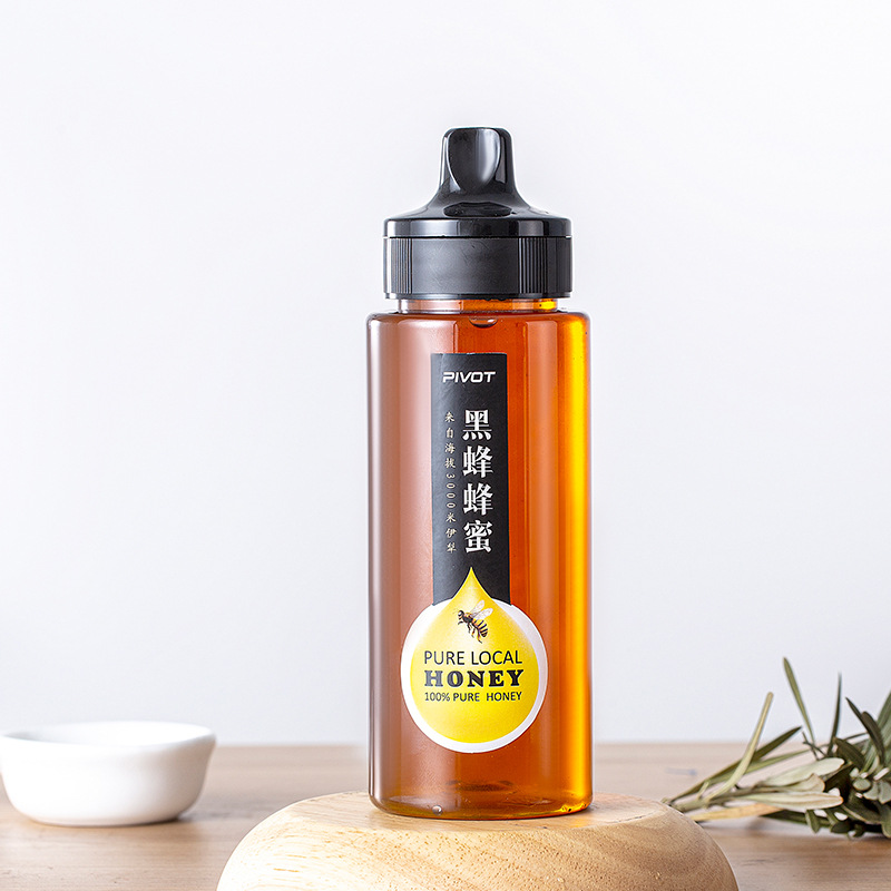 250ml 360ml 500ml honey bottles with caps honey jar plastic bottles 500g 350g 250g honey packaging bottle plastic