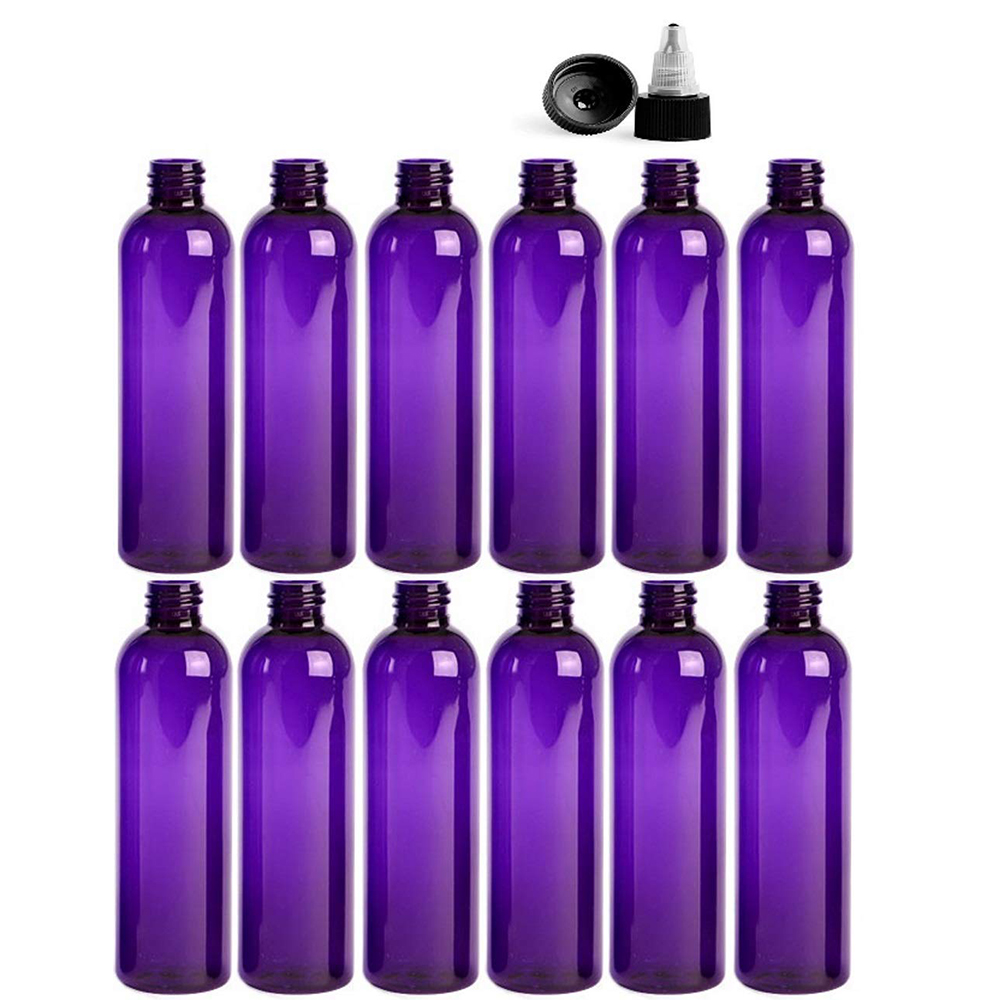 4oz 8oz 12oz 16oz Cosmo Round Empty Matte Green Black PET Plastic Bottles with Twist Top Caps Sauce Oil Ketchup Squeeze Bottle