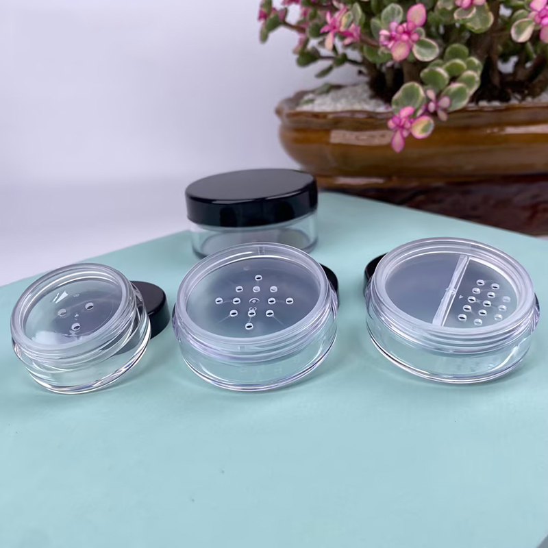 5g 10g 20g 30g 50g Makeup Plastic Matte Jar Loose Powder Jar with Sifter Mineral and Mirror Face Loose Powder Can Cosmetic Pot