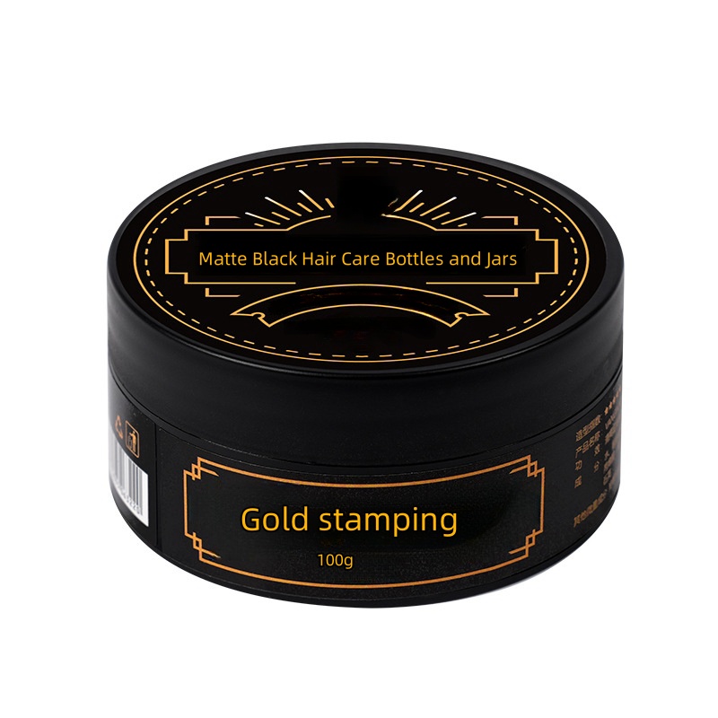 2oz 4oz 6oz 8oz 12oz Matte Black Cosmetic Plastic Jars for Body Butter with Lid Hair Pomade Container Packaging Cream Oil Bottle