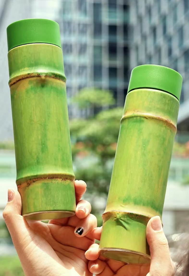 500ml  Bamboo Shape Plastic Bottles Juice Milk Bottles PET Beverage Food Grade  Plastic Bottle for Juice Beverage Coffee Bubble